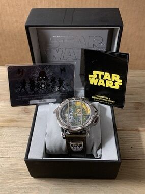Star Wars Orologio Uomo Adulti - Analogico Al Quarzo Con Cinturino In Gomma, Cassa 42mm